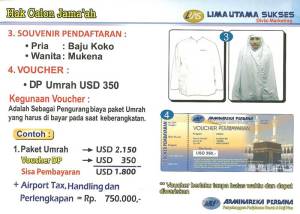 Hak calon jamaah Umroh dan Haji Plus PT. Arminareka perdana setelah membayar DP (Down Payment)